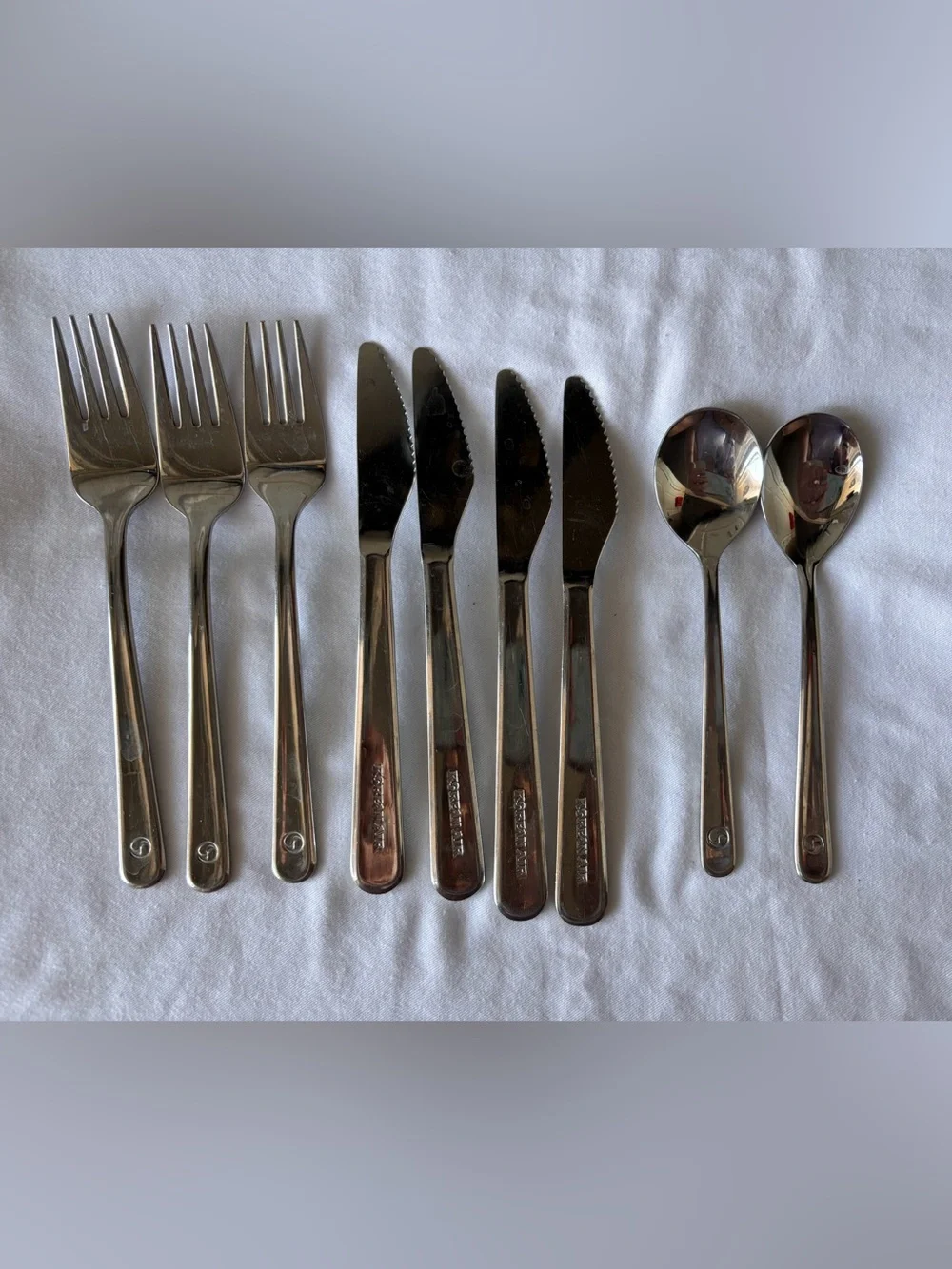 Korean Air silverware forks spoons knives airline memorabilia
